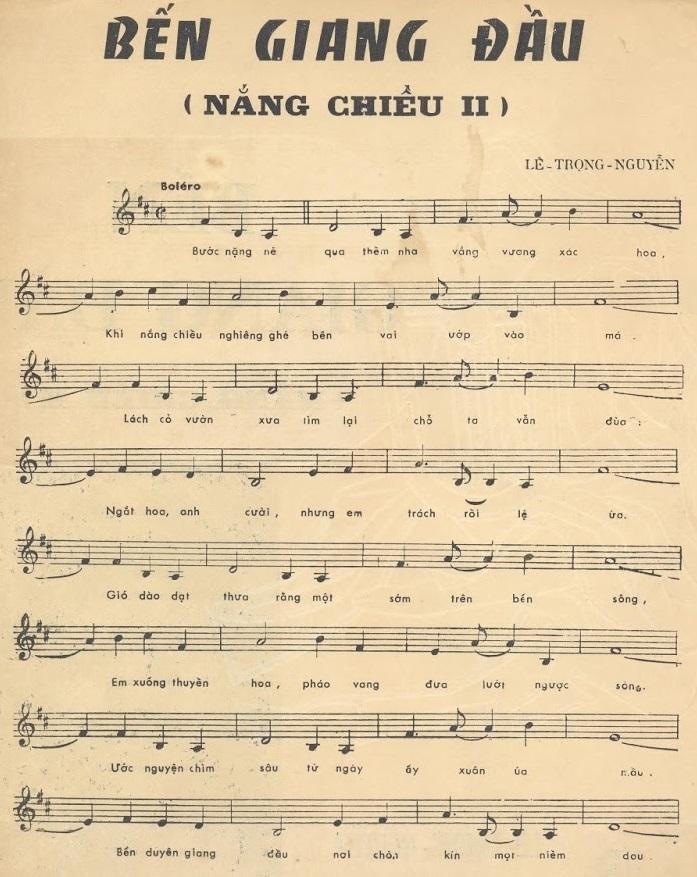 Sheet nhạc Bến Giang Đầu